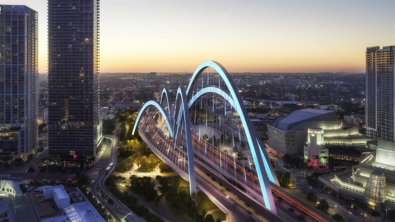 El puente Signature en el centro de Miami