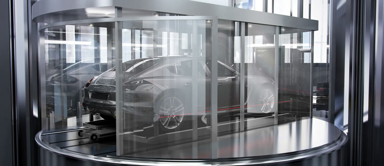 Dezervator: Ascensor para autos en la Porsche Design Tower